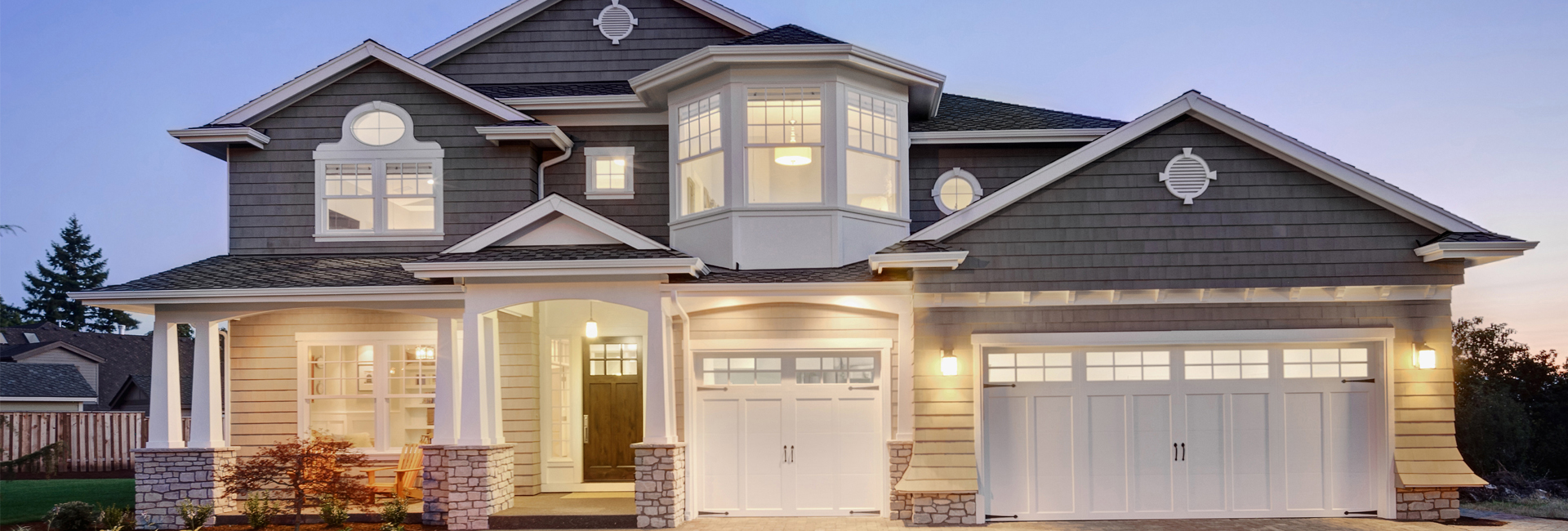 Luxury Home Exterior at Twilight